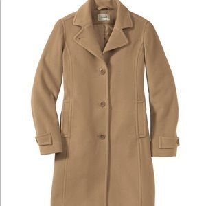 LL Bean Classic Lambswool Polo Coat Never Worn